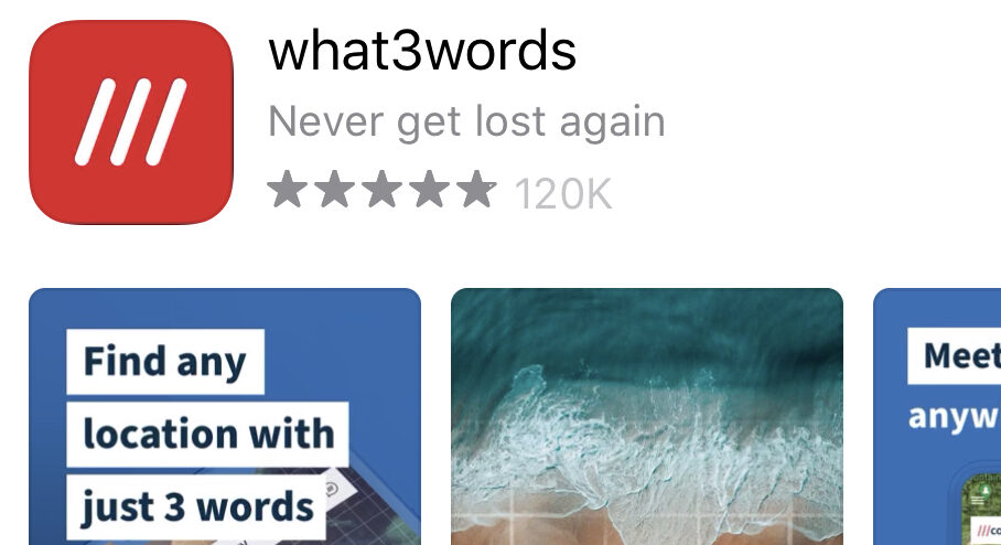 what3words in the app store