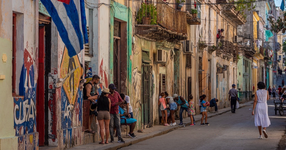 Locals on a street in Havana