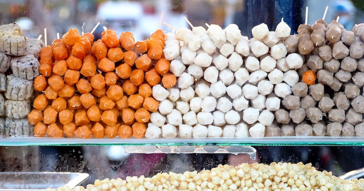 Selection of sweets in a market