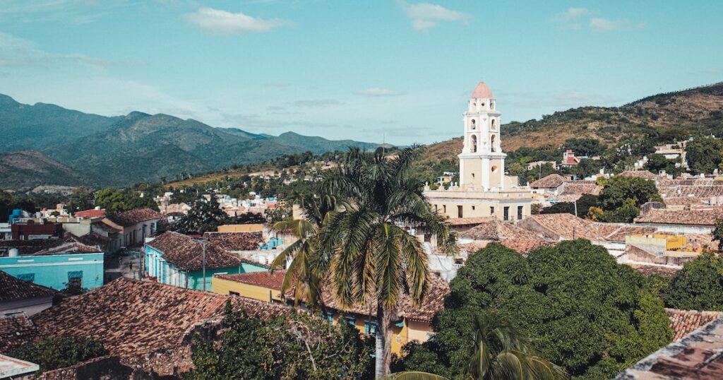 View over Plaza Mayor in Trinidad, Cuba