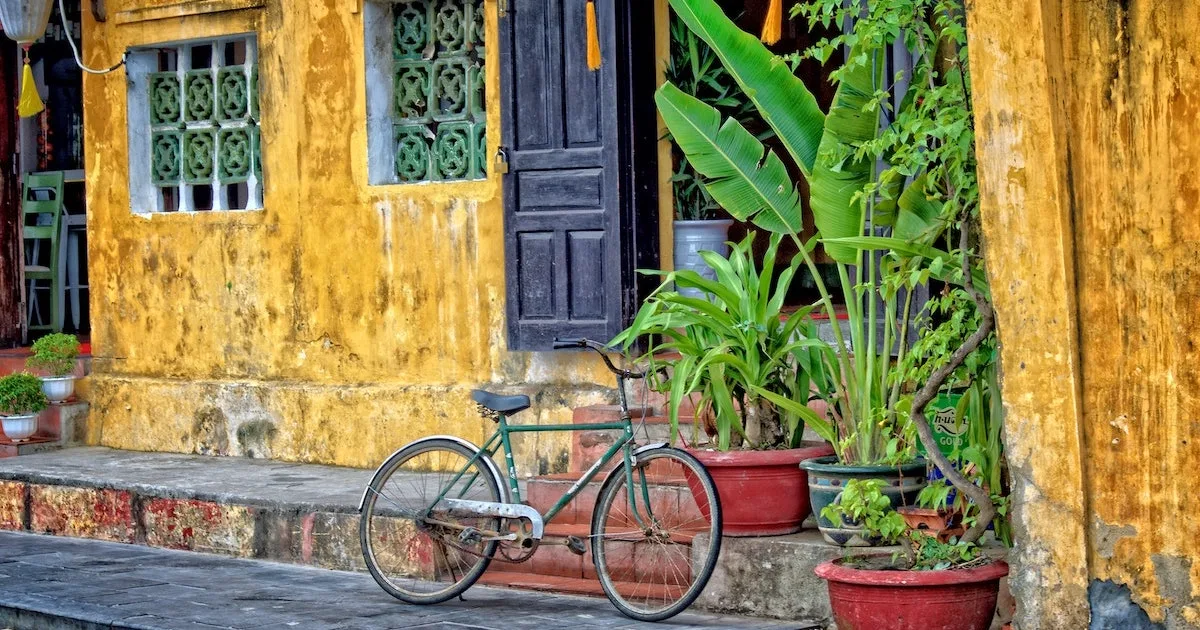 Colourful facade of a house in Vietnam