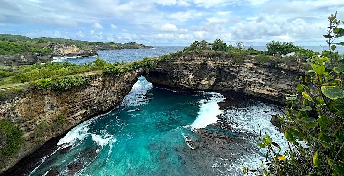 Broken Beach, a limestone rock arch in Nusa Penida