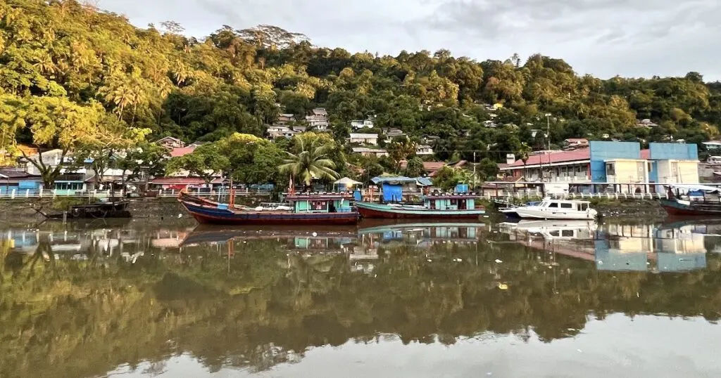 The river at Padang, a backpacking Sumatra destination.