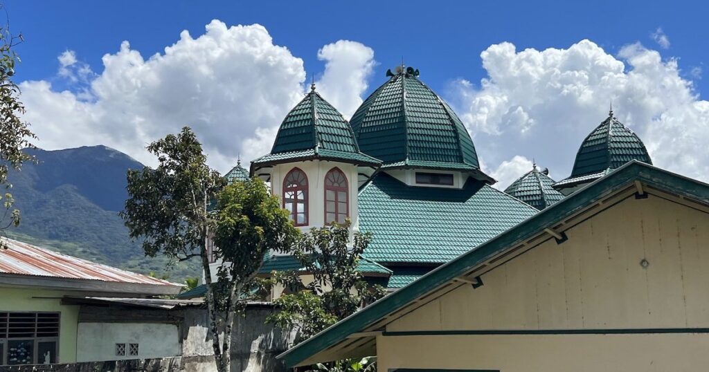 Blue-roof mosque in Koto Gadang village near Bukittinggi.