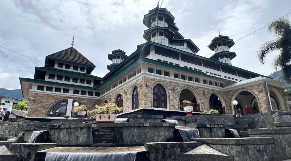 The Bayur Central Mosque in Maninjau Lake.