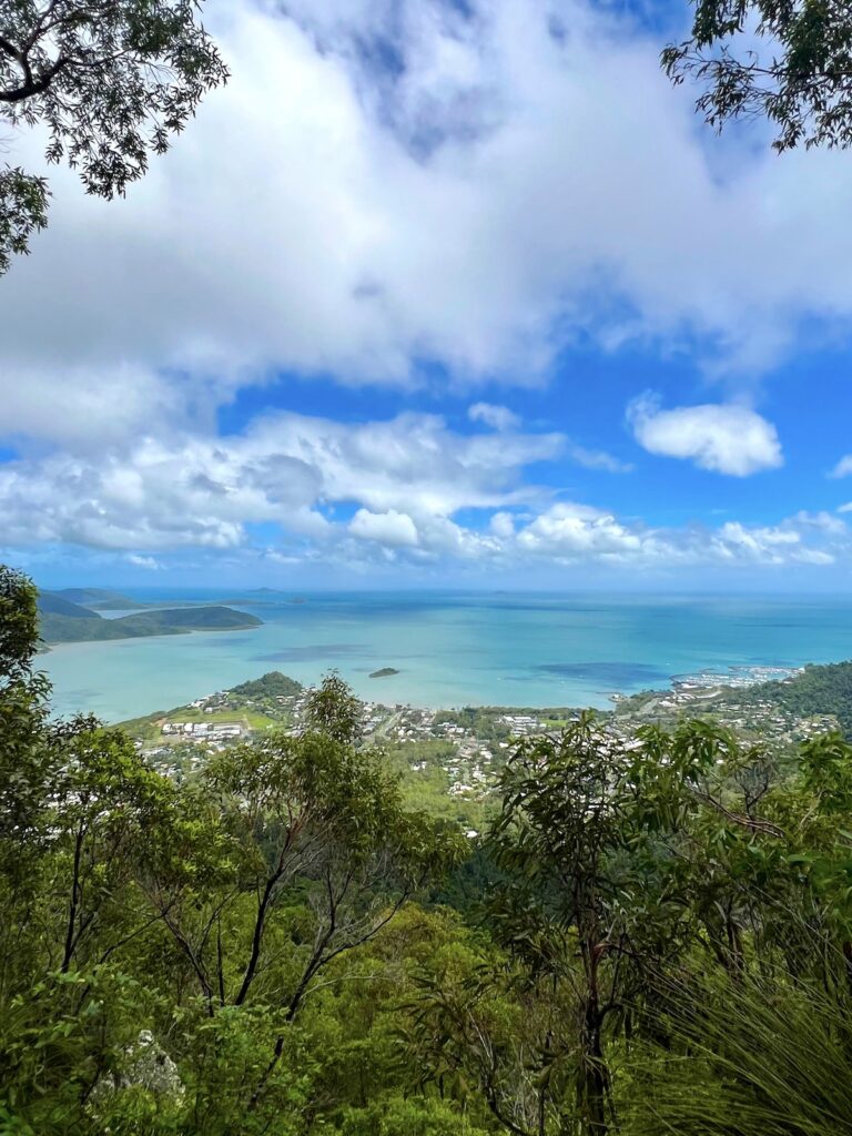 View of the Whitsunday Islands from the Honeyeater Lookout Trail.