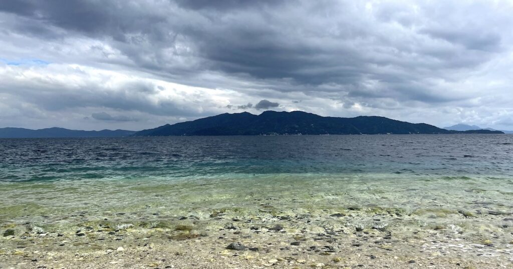 Views of Batangas mainland from Sombrero Island.